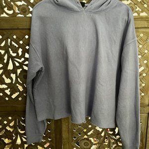 Wild Fable Cropped Hoodie Sweatshirt XXL Purple/Gray